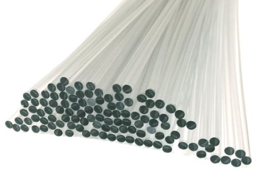 Plastic welding rods PC 3mm round Transparent 1kg rods front | az-reptec